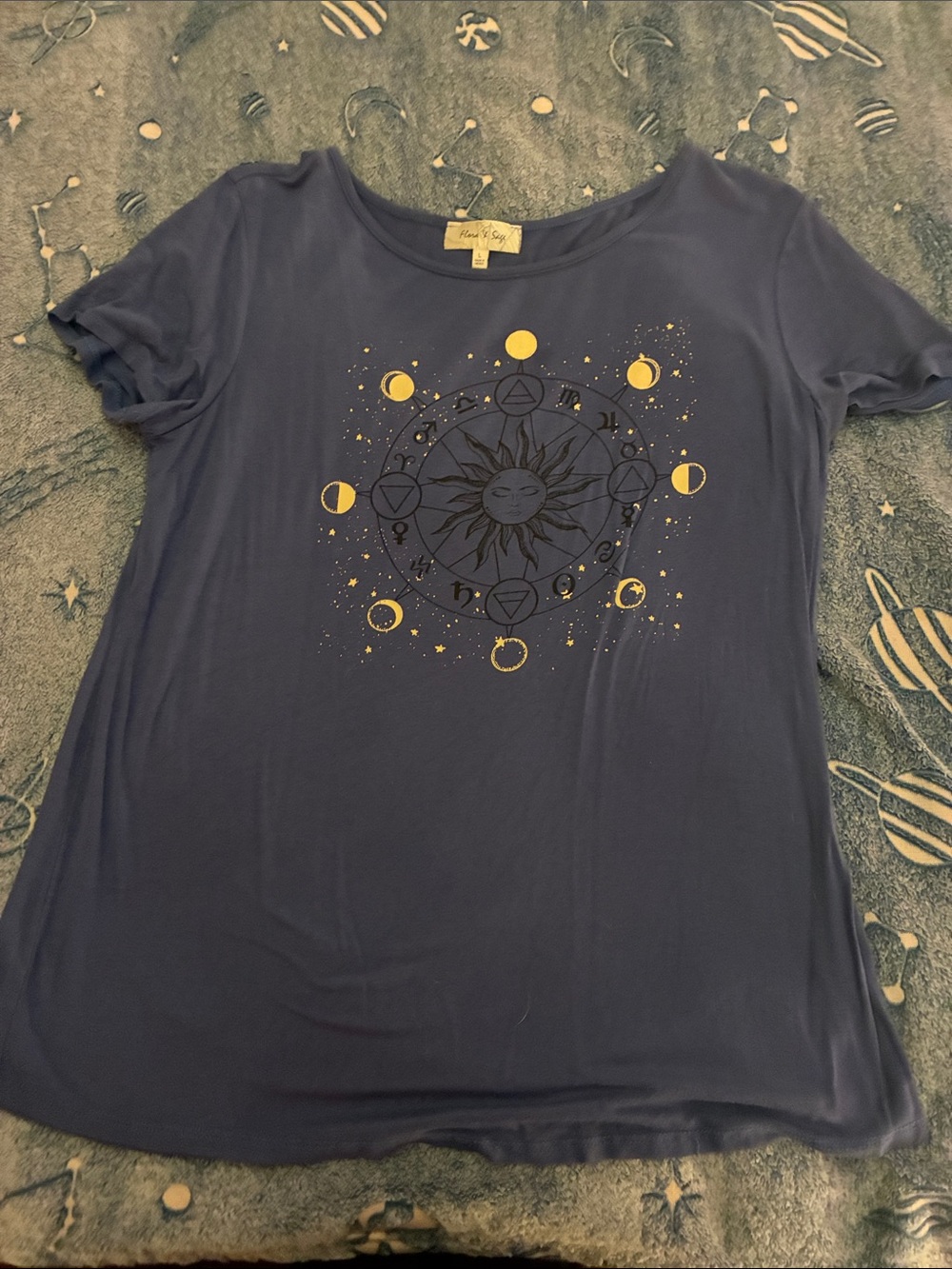 Navy Sun & Moon Graphic Tee
